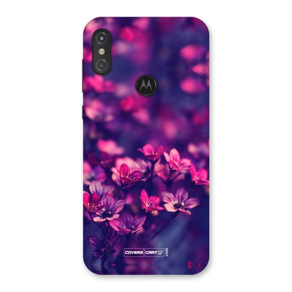Violet Floral Back Case for Motorola One Power
