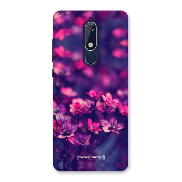 Violet Floral Back Case for Nokia 5.1