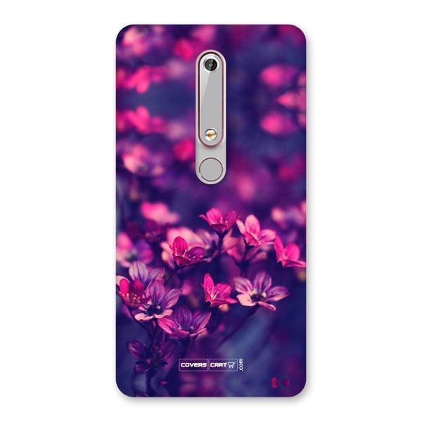 Violet Floral Back Case for Nokia 6.1