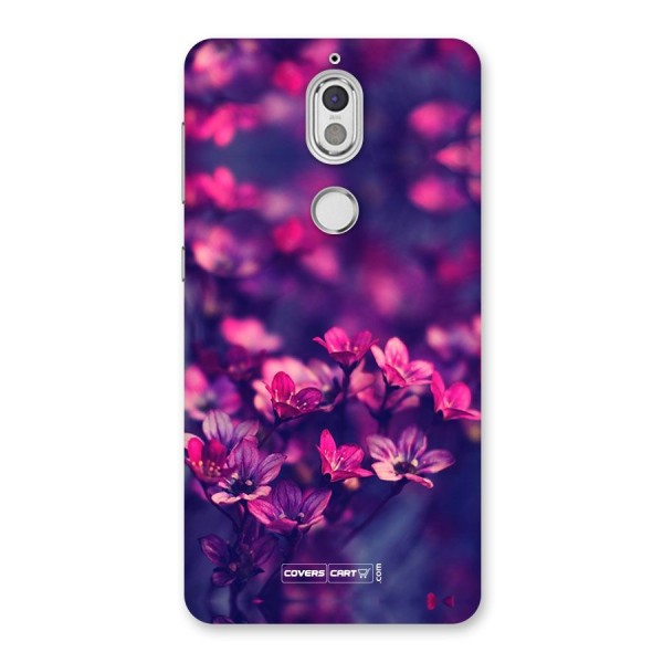 Violet Floral Back Case for Nokia 7