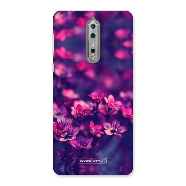 Violet Floral Back Case for Nokia 8