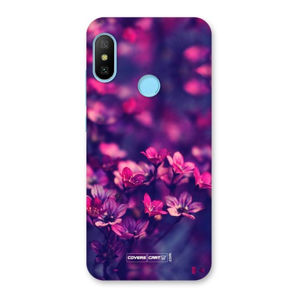 Violet Floral Back Case for Redmi 6 Pro