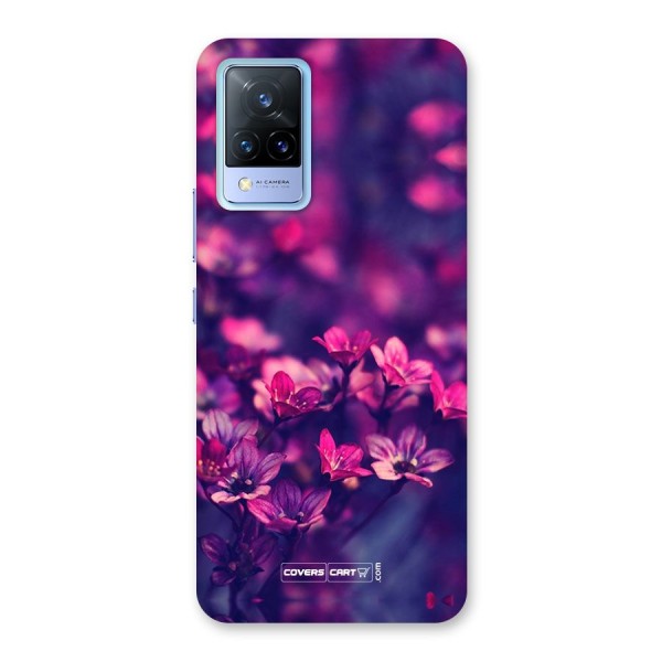 Violet Floral Back Case for Vivo V21 5G