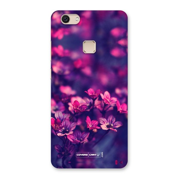 Violet Floral Back Case for Vivo V7