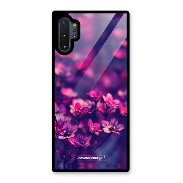 Violet Floral Glass Back Case for Galaxy Note 10 Plus