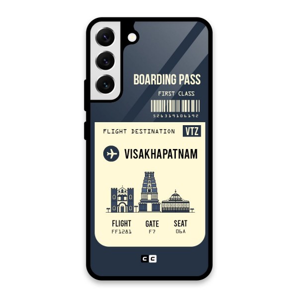 Vishakapatnam Boarding Pass Glass Back Case for Galaxy S22 Plus 5G