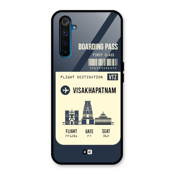Vishakapatnam Boarding Pass Glass Back Case for Realme 6 Pro