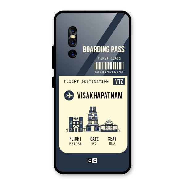 Vishakapatnam Boarding Pass Glass Back Case for Vivo V15 Pro