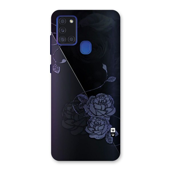 Voilet Floral Design Back Case for Galaxy A21s