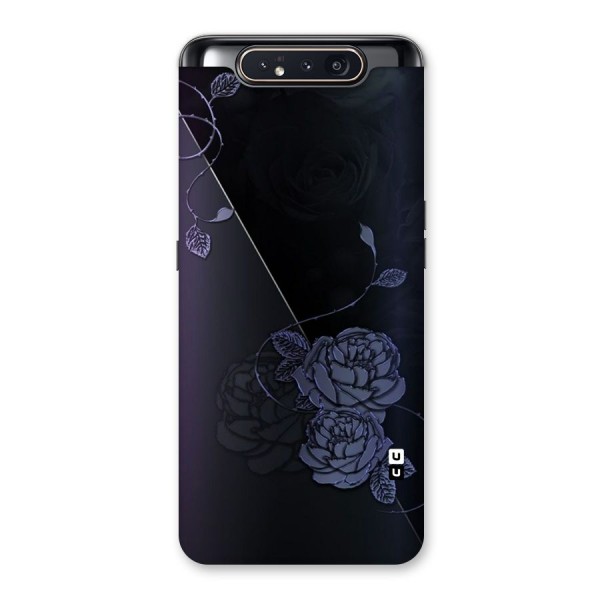 Voilet Floral Design Back Case for Galaxy A80