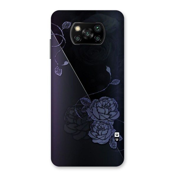 Voilet Floral Design Back Case for Poco X3