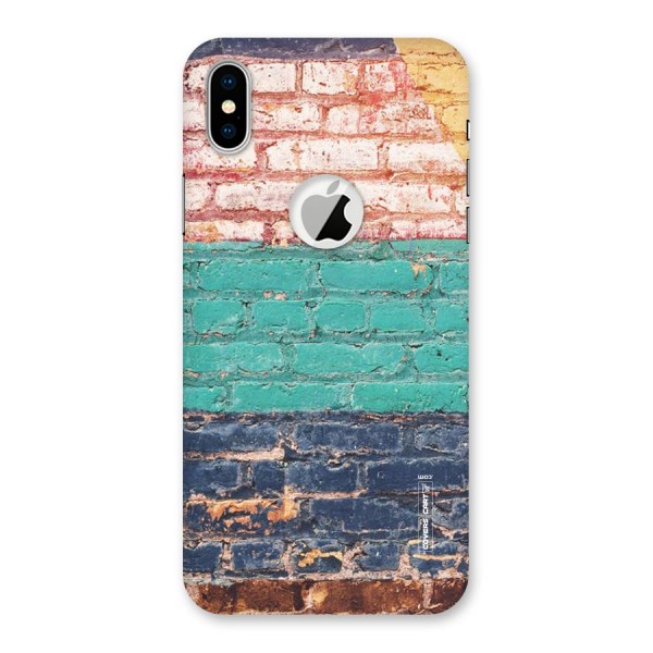 Wall Grafitty Back Case for iPhone XS Logo Cut