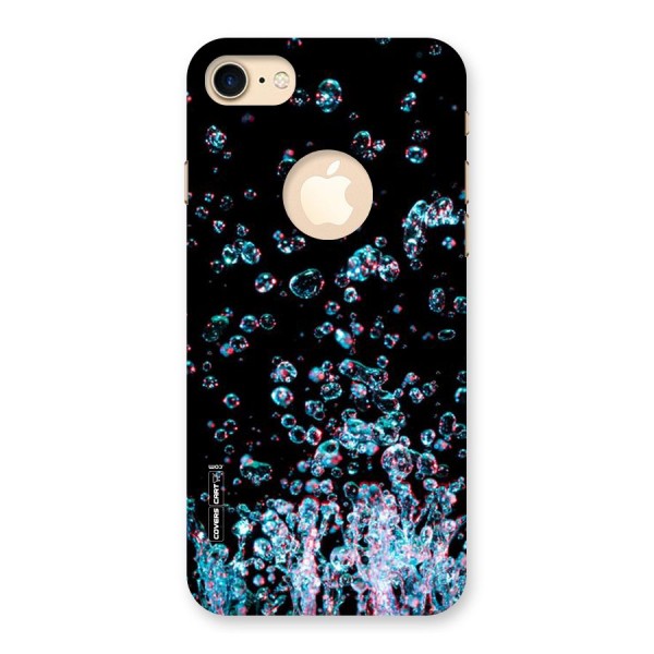 Water Droplets Back Case for iPhone 7 Logo Cut