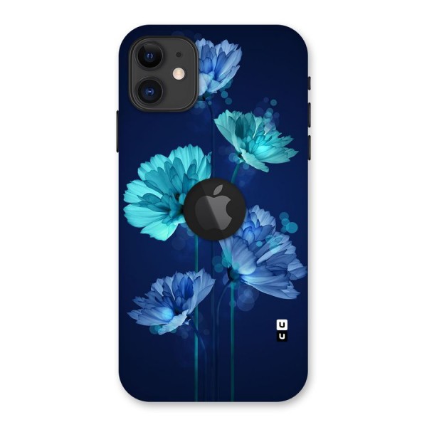 Water Flowers Back Case for iPhone 11 Logo Cut