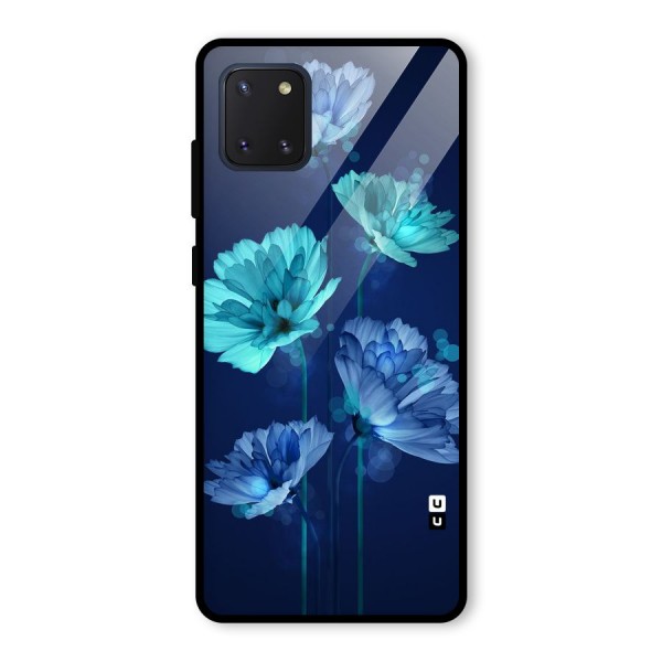 Water Flowers Glass Back Case for Galaxy Note 10 Lite