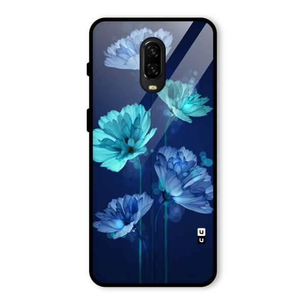 Water Flowers Glass Back Case for OnePlus 6T