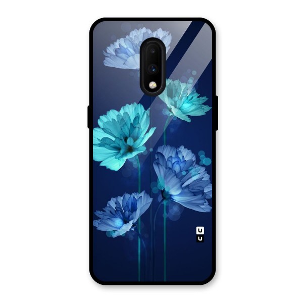 Water Flowers Glass Back Case for OnePlus 7