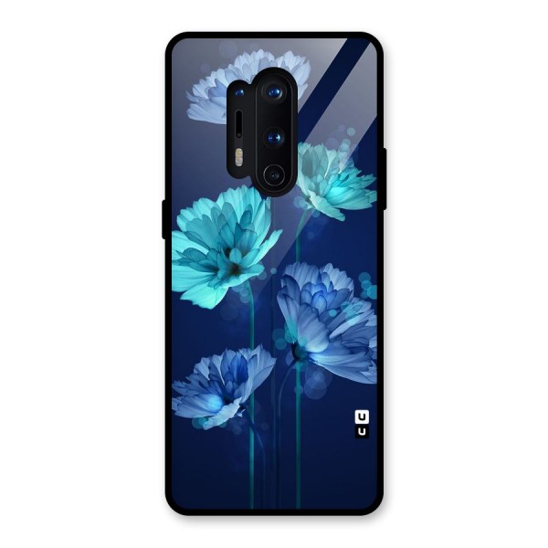 Water Flowers Glass Back Case for OnePlus 8 Pro