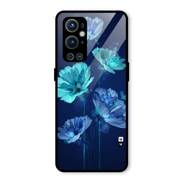 Water Flowers Glass Back Case for OnePlus 9 Pro