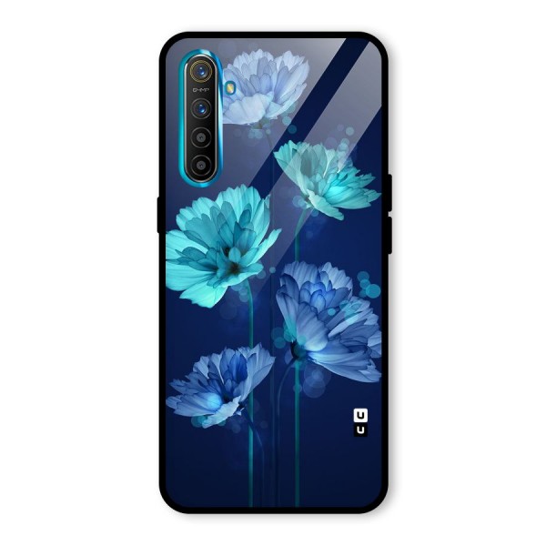 Water Flowers Glass Back Case for Realme XT