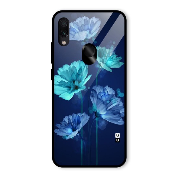 Water Flowers Glass Back Case for Redmi Note 7 Pro