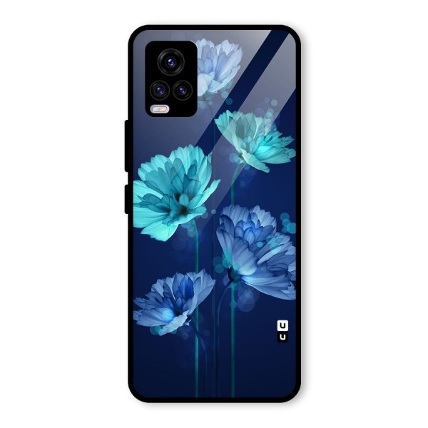 Water Flowers Glass Back Case for Vivo V20