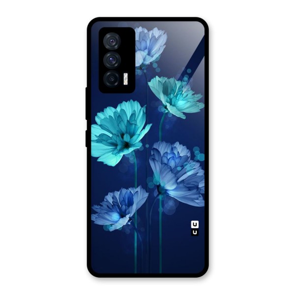 Water Flowers Glass Back Case for Vivo iQOO 7 5G