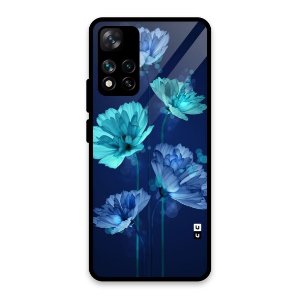 Water Flowers Glass Back Case for Xiaomi 11i 5G
