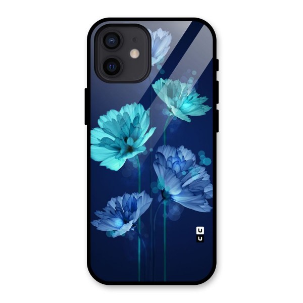 Water Flowers Glass Back Case for iPhone 12