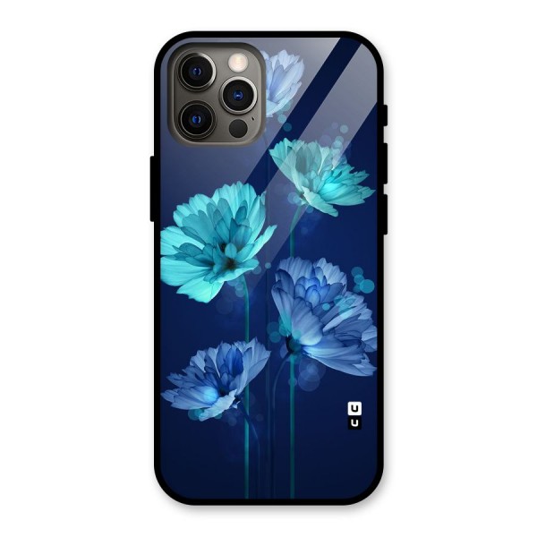 Water Flowers Glass Back Case for iPhone 12 Pro