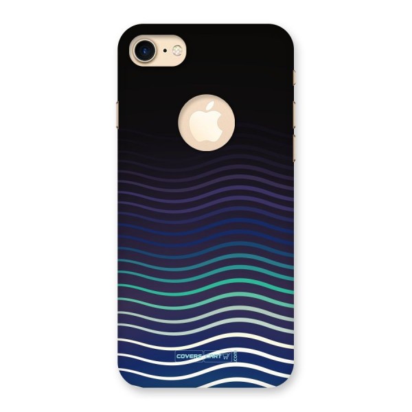 Wavy Stripes Back Case for iPhone 7 Logo Cut