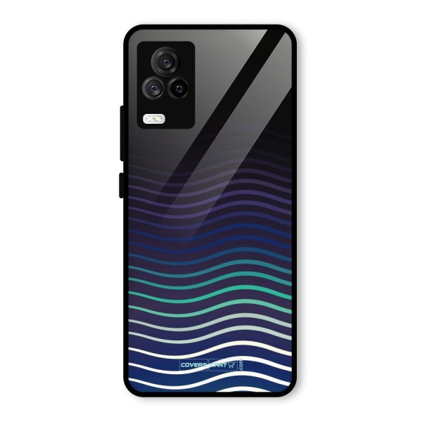 Wavy Stripes Glass Back Case for Vivo iQOO 7 Legend 5G