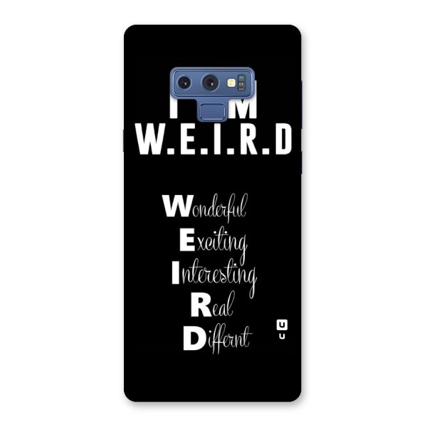 Weird Me Back Case for Galaxy Note 9
