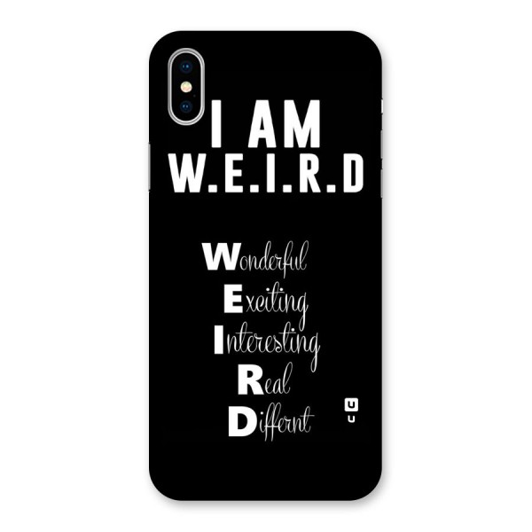 Weird Me Back Case for iPhone XS