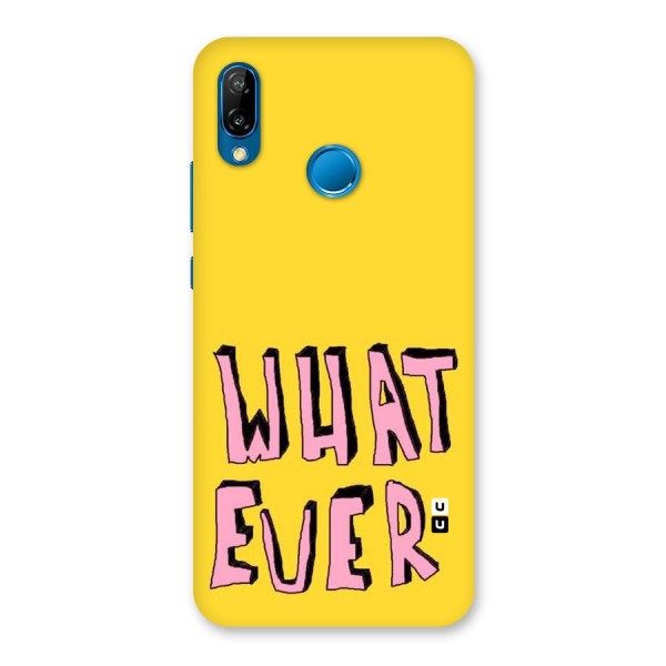 Whatever Yellow Back Case for Huawei P20 Lite