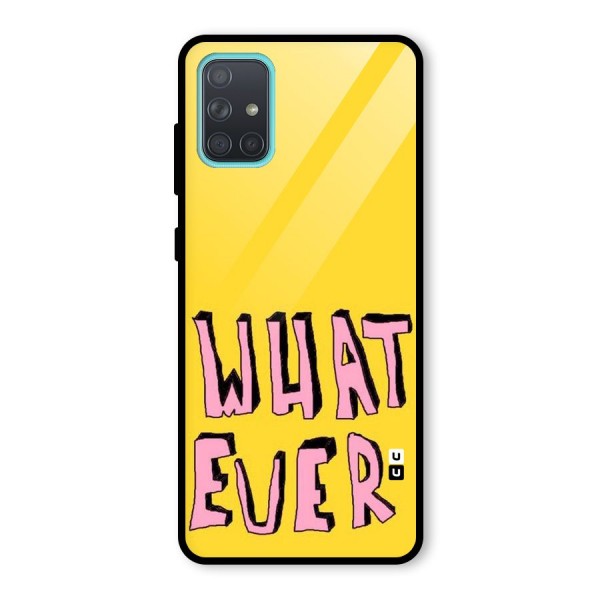 Whatever Yellow Glass Back Case for Galaxy A71