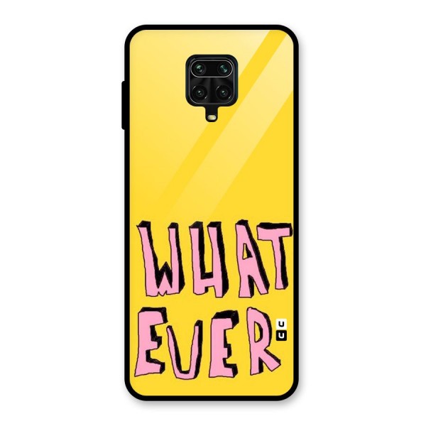 Whatever Yellow Glass Back Case for Poco M2 Pro