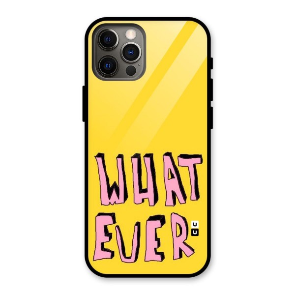 Whatever Yellow Glass Back Case for iPhone 12 Pro