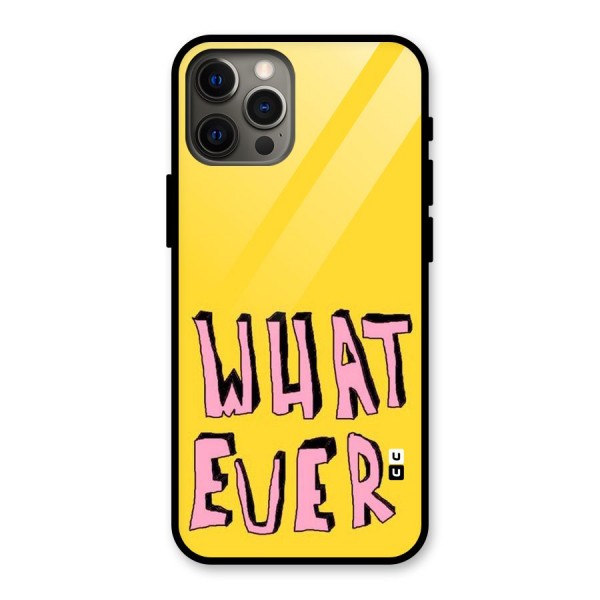 Whatever Yellow Glass Back Case for iPhone 12 Pro Max
