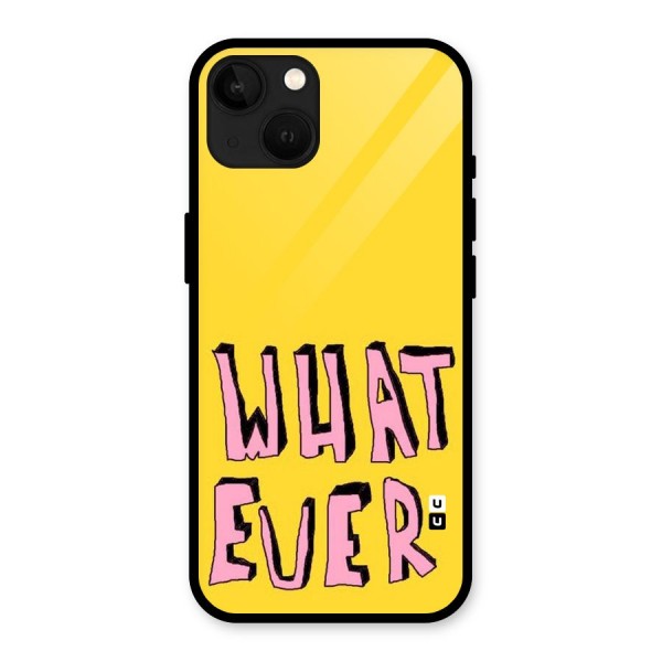 Whatever Yellow Glass Back Case for iPhone 13