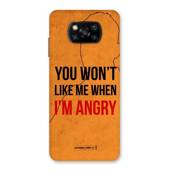 When I M Angry Back Case for Poco X3