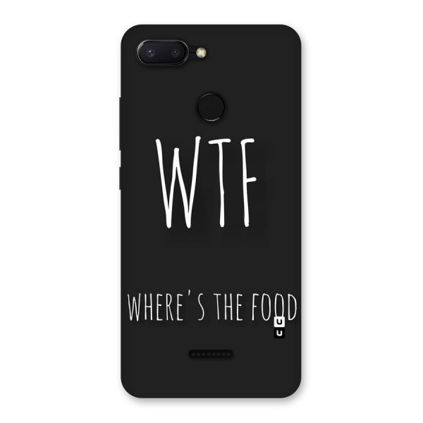 Where The Food Back Case for Redmi 6