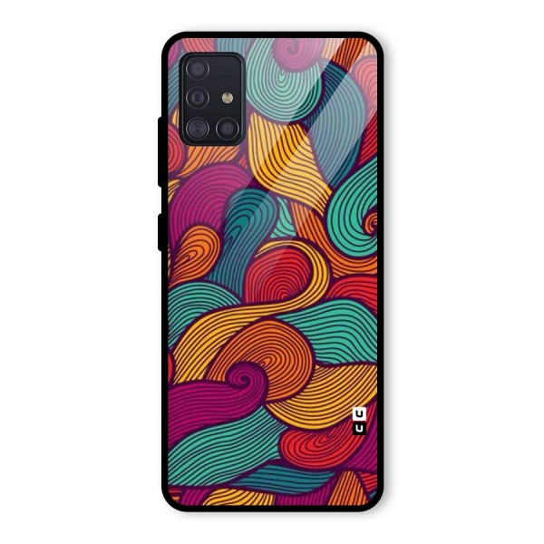 Whimsical Colors Glass Back Case for Galaxy A51