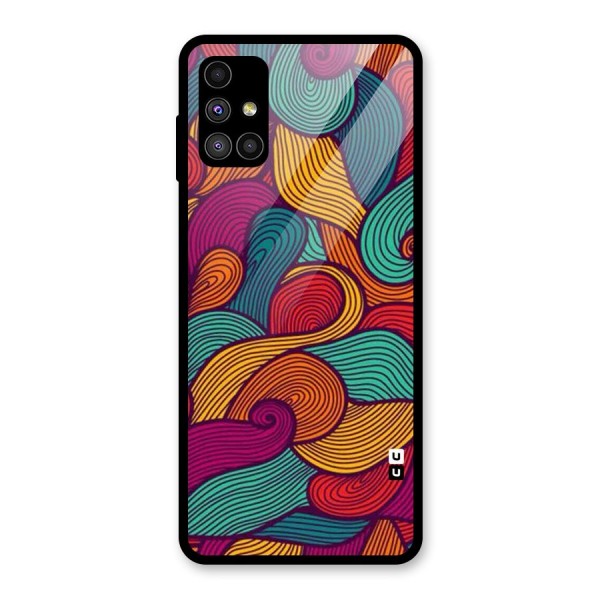 Whimsical Colors Glass Back Case for Galaxy M51