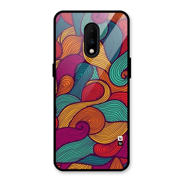 Whimsical Colors Glass Back Case for OnePlus 7