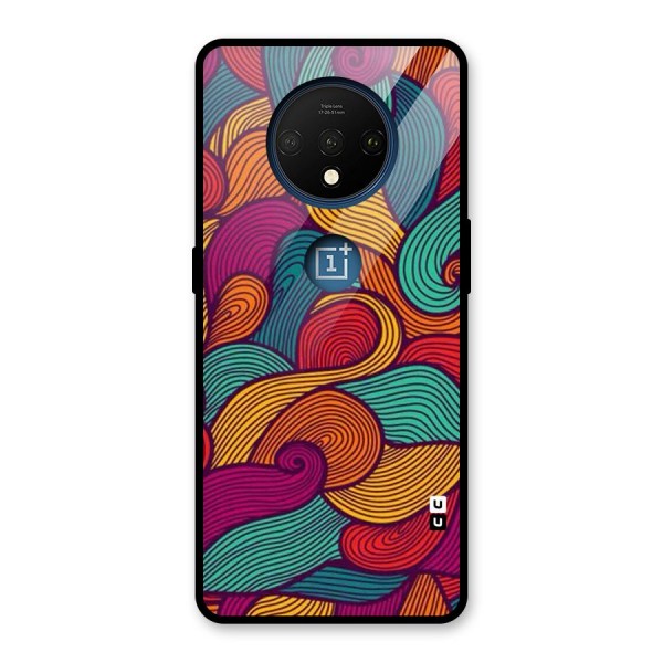 Whimsical Colors Glass Back Case for OnePlus 7T