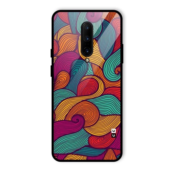 Whimsical Colors Glass Back Case for OnePlus 7 Pro