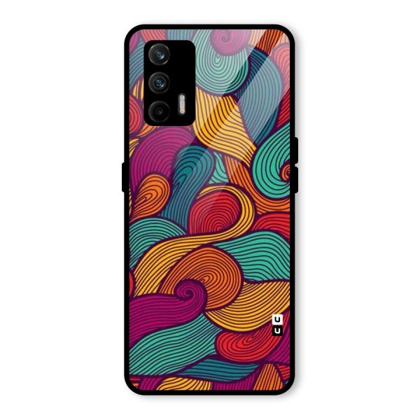 Whimsical Colors Glass Back Case for Realme X7 Max