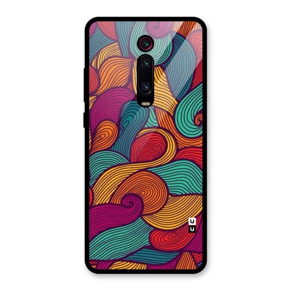 Whimsical Colors Glass Back Case for Redmi K20 Pro
