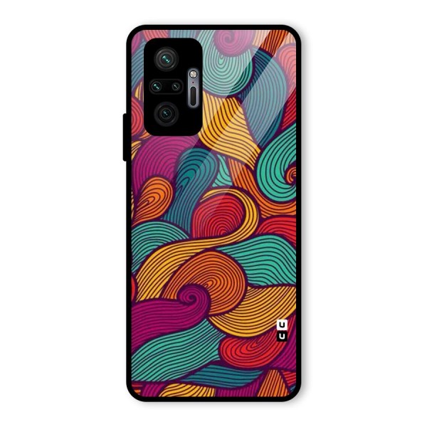 Whimsical Colors Glass Back Case for Redmi Note 10 Pro